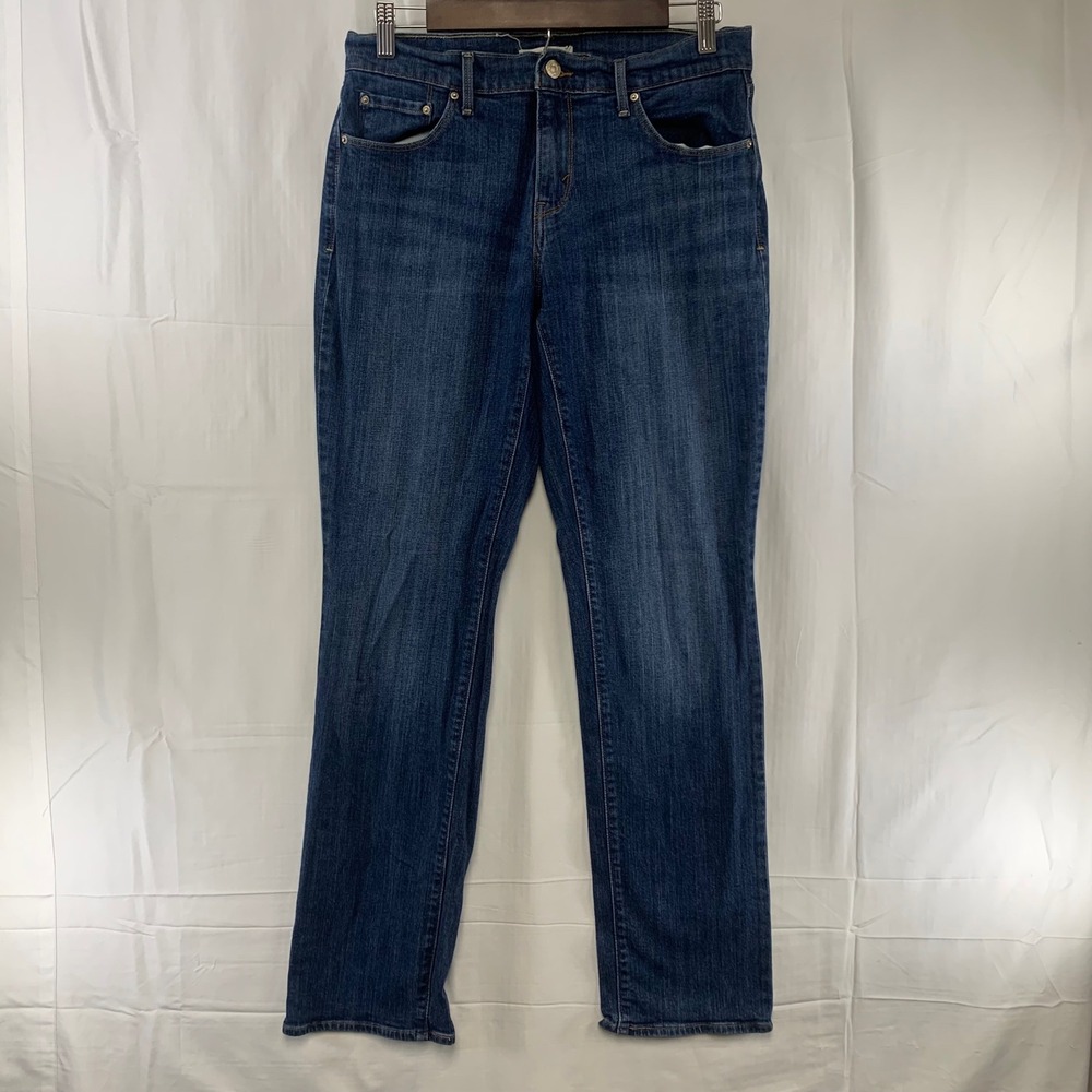 Levis 505 Straight Jeans Womens 29x32 Blue Medium Wash Stretch 15505-0111